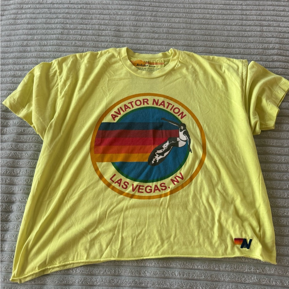 Aviator Nation Cropped Tee xl